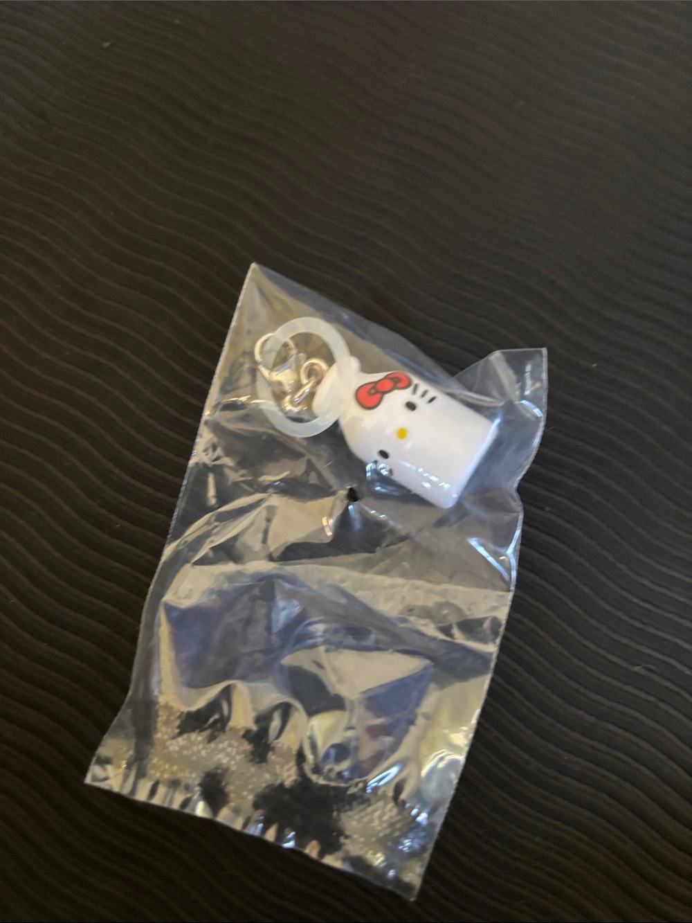 Sanrio Hello Kitty White and Red Milk Bottle Charm Keyring